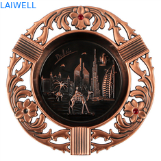 108*109MM Personalized Die Casting Zinc Alloy Cylindrical Metal Pocket Ashtray With Plating Finish