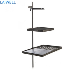 37 Inch Camping Swing Steel Barbecue Grills Campfire Hot Plate Combo