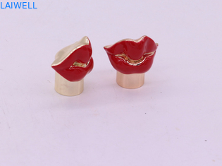 Rose Red Plated lips Shape Perfume Bottle Caps Anti corrosive