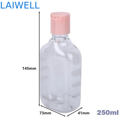 73*41*145MM 250ML Ecoペット正方形の家構成のための透明なローションのびんの再使用可能なプラスティック容器