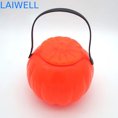 ハンドルが付いている再使用可能なPPのプラスティック容器の注文のハロウィンのカボチャ バケツのランタン キャンデーのバスケット
