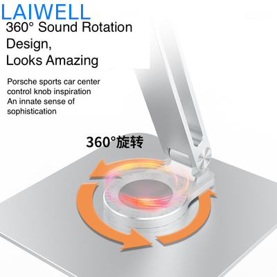 260*238*64MM 360度回転 ポータブル シルバー 折りたたみ リフト アルミ ラップトップ 冷却スタンド トレイ ベース