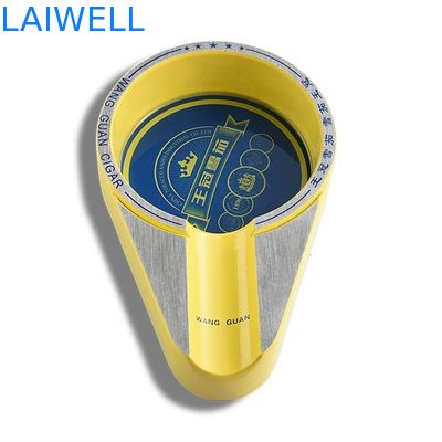 レーザー刻印ロゴ付き、葉巻と喫煙愛好家向けのカスタマイズされたクラシックグレーカラーメタルポケット灰皿