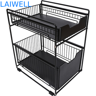 37L*21.5W*43Hcmステンレス鋼の台所用品2層の台所貯蔵の棚