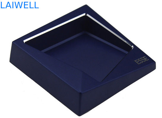 カスタマイズ可能なクリエイティブな幾何学デザイン ポータブルプロセス ダイカストアルミニウムメッキ ブルーメタル ポケット灰皿