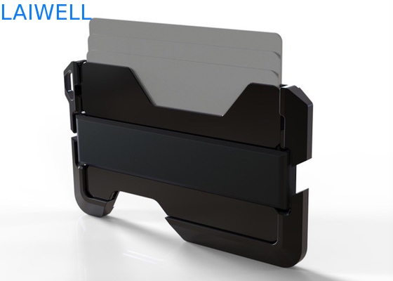 63*95MM 多機能シルバー アノジス RFID ブロック アルミ 財布 クレジットカードホルダー