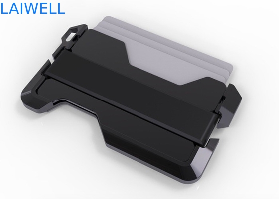 63*95MM 多機能シルバー アノジス RFID ブロック アルミ 財布 クレジットカードホルダー