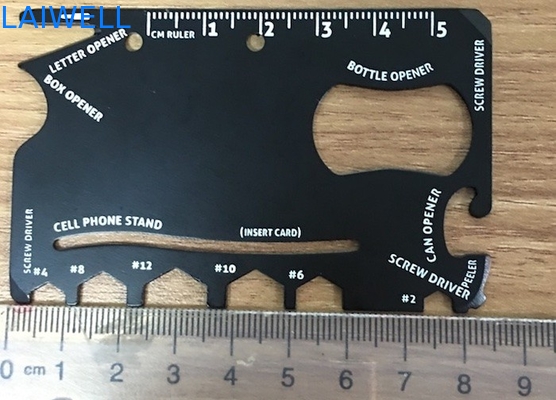 1つのカードの栓抜き85*52MMに付き多機能の金属の栓抜き12