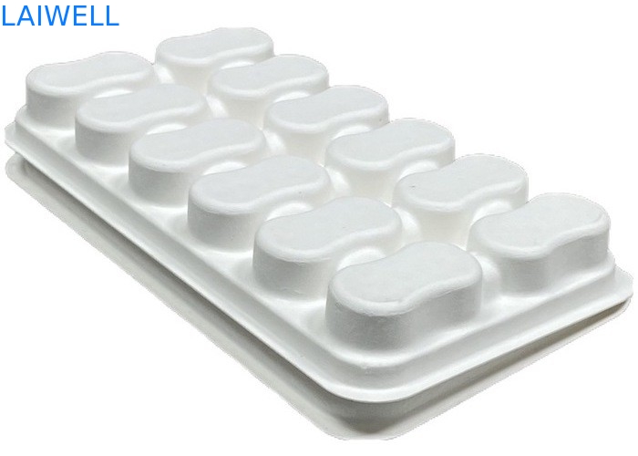 白色 持続可能 バガセ カフェ トレイ ボックス 無毒 食品用 安全 接触 生物分解性 エコパック アクセサリー カスタム ブランド