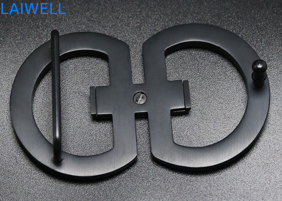 35MM Custom Black Plated Replacement Stainless Steel Belt Buckle Waist Accessory