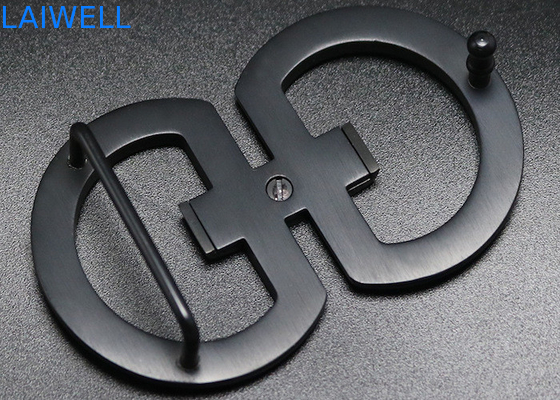35MM Custom Black Plated Replacement Stainless Steel Belt Buckle Waist Accessory