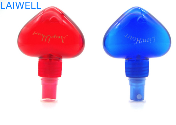 40ML Heart Shaped Custom Portable Perfume Spray Capacity Plastic PET Jugs with Screw Cap