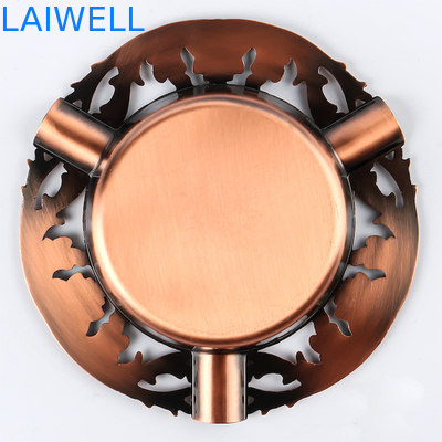 108*109MM Personalized Die Casting Zinc Alloy Cylindrical Metal Pocket Ashtray With Plating Finish
