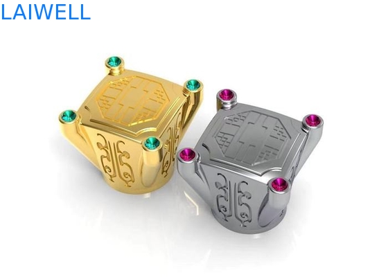 Gold Color Acrylic diamond Top Perfume Bottle Caps Customized Patent