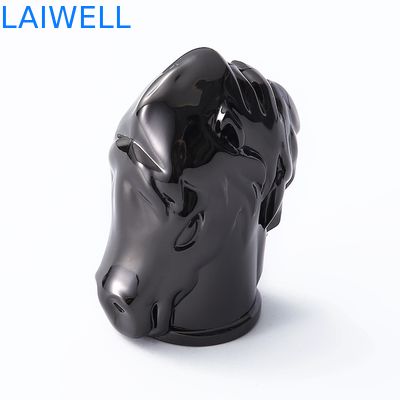 洗練されたパッケージソリューションのための、研磨ブラックメッキクリエイティブデザイン、ダイカスト亜鉛合金香水瓶蓋、カスタムインモールドブランディング