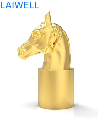 装飾的な馬頭部の設計香水瓶のふたの電気めっきの仕上げ