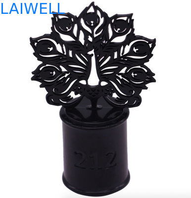 耐久財72mmの高さの香水瓶は黒い色のめっきをおおう