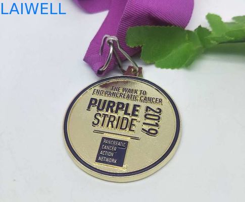 柔らかいエナメルが付いている亜鉛合金メダルに砂を吹き付けるダイ カストの金属メダルは